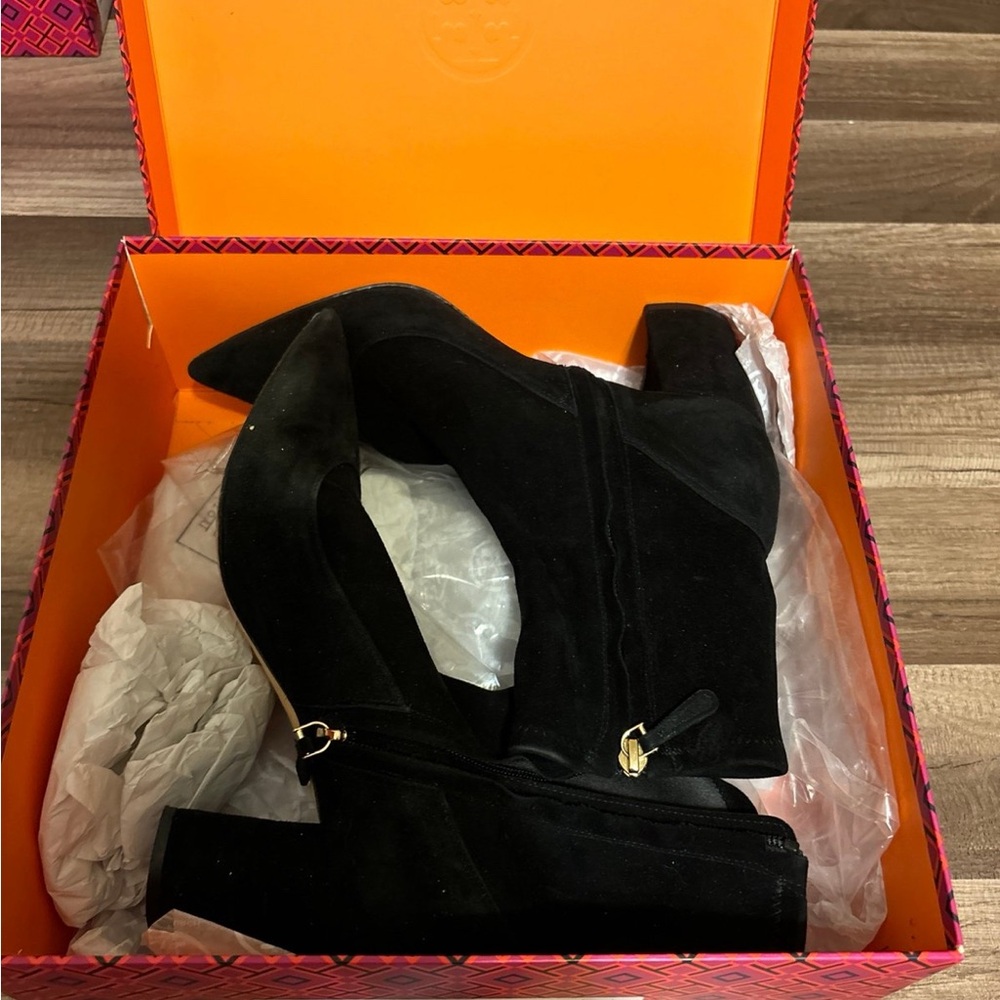 tory burch suede boots